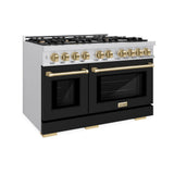 Autograph Edition 48 in. 6.7 cu. ft. Select Double Oven Gas Range with 8 Burner Cooktop - (HGRZBLM48CB) -