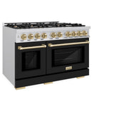 Autograph Edition 48 in. 6.7 cu. ft. Select Double Oven Gas Range with 8 Burner Cooktop - (HGRZBLM48CB) -