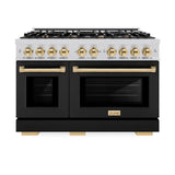 Autograph Edition 48 in. 6.7 cu. ft. Select Double Oven Gas Range with 8 Burner Cooktop - (HGRZBLM48G) -