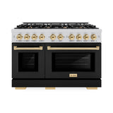 Autograph Edition 48 in. 6.7 cu. ft. Select Double Oven Gas Range with 8 Burner Cooktop - (HGRZBLM48G) -