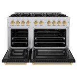 Autograph Edition 48 in. 6.7 cu. ft. Select Double Oven Gas Range with 8 Burner Cooktop - (HGRZBLM48G) -