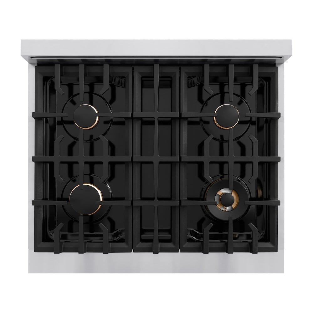 Autograph Edition 30 in. 4.2 cu. ft. Select Gas Range with 4 Burner Cooktop and Convection Gas Oven - (HGRZWM30MB) -