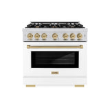 Autograph Edition 36 in. 5.2 cu. ft. Select Gas Range with 6 Burner Cooktop and Convection Gas Oven - (HGRZWM36CB) -