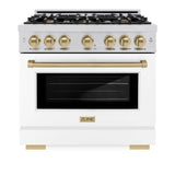 Autograph Edition 36 in. 5.2 cu. ft. Select Gas Range with 6 Burner Cooktop and Convection Gas Oven - (HGRZWM36CB) -