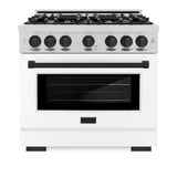 Autograph Edition 36 in. 5.2 cu. ft. Select Gas Range with 6 Burner Cooktop and Convection Gas Oven - (HGRZWM36MB) -