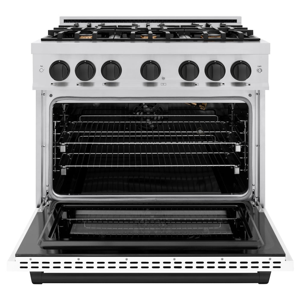 Autograph Edition 36 in. 5.2 cu. ft. Select Gas Range with 6 Burner Cooktop and Convection Gas Oven - (HGRZWM36MB) -