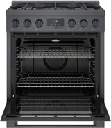800 Series Gas Freestanding Range 30" Black Stainless Steel - (HGS8045UC) - BOSCH