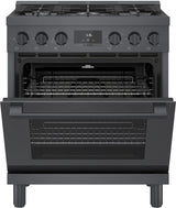 800 Series Gas Freestanding Range 30" Black Stainless Steel - (HGS8045UC) - BOSCH