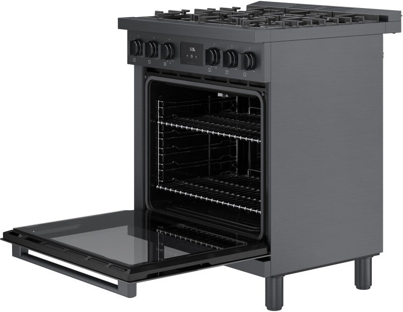 800 Series Gas Freestanding Range 30" Black Stainless Steel - (HGS8045UC) - BOSCH