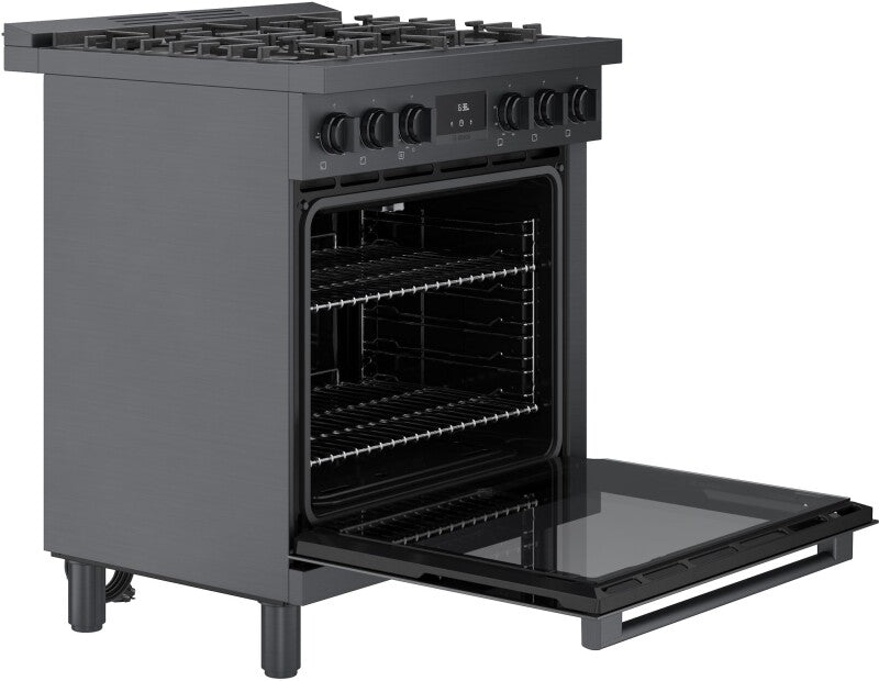 800 Series Gas Freestanding Range 30" Black Stainless Steel - (HGS8045UC) - BOSCH