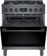 800 Series Gas Freestanding Range 30" Black Stainless Steel - (HGS8045UC) - BOSCH