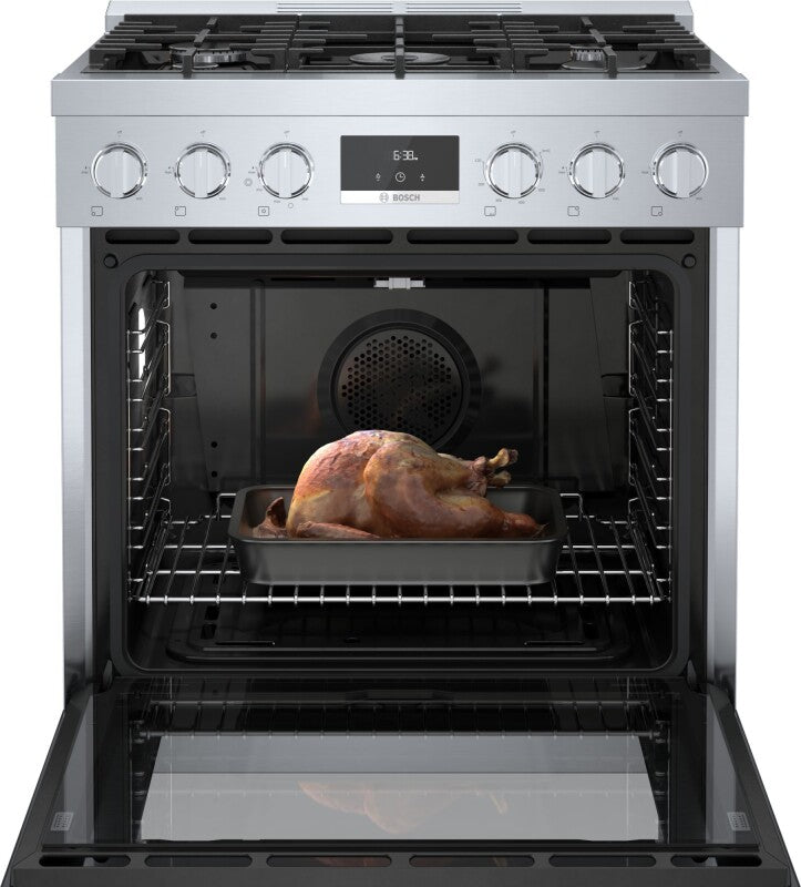 800 Series Gas Freestanding Range 30" Stainless Steel - (HGS8055UC) - BOSCH