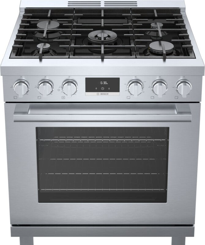 800 Series Gas Freestanding Range 30" Stainless Steel - (HGS8055UC) - BOSCH