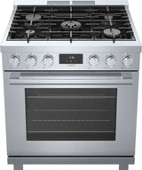 800 Series Gas Freestanding Range 30" Stainless Steel - (HGS8055UC) - BOSCH