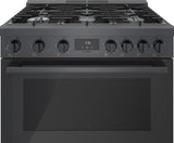 800 Series Gas Freestanding Range 36" Black Stainless Steel - (HGS8645UC) - BOSCH