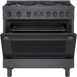 800 Series Gas Freestanding Range 36" Black Stainless Steel - (HGS8645UC) - BOSCH