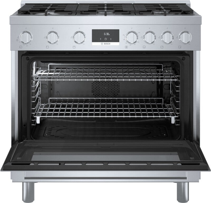 800 Series Gas Freestanding Range 36" Stainless Steel - (HGS8655UC) - BOSCH
