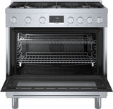 800 Series Gas Freestanding Range 36" Stainless Steel - (HGS8655UC) - BOSCH