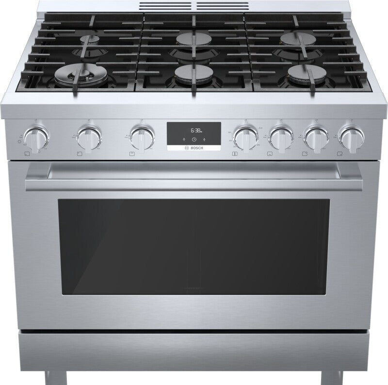 800 Series Gas Freestanding Range 36" Stainless Steel - (HGS8655UC) - BOSCH