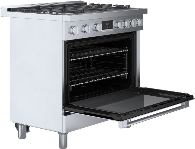 800 Series Gas Freestanding Range 36" Stainless Steel - (HGS8655UC) - BOSCH