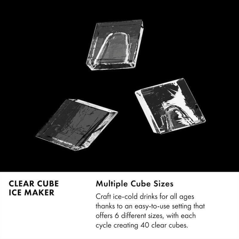 ZLINE 15 in. Touchstone Clear Cube Ice Maker with Drain Pump and Solid Stainless Steel Door (ICCD-ST-15) - (ICCDST15) -