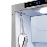 ZLINE Autograph Edition 15 in. Touchstone Clear Cube Ice Maker with Drain Pump and Solid Stainless Steel Door with Champagne Bronze Handle (ICCDZ-ST-15-CB) - (ICCDZST15CB) -