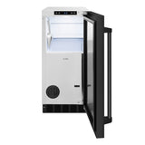 15 in. Touchstone Gourmet Ice Maker with Drain Pump and Black Stainless Steel Door - (IGMDBS15) -