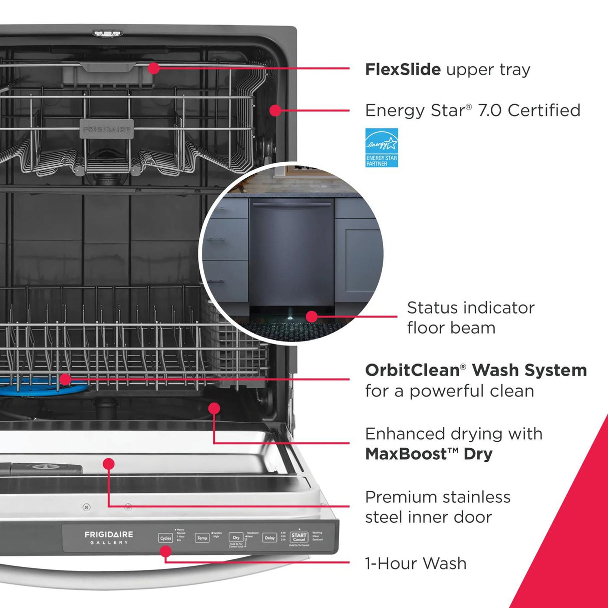 Frigidaire Gallery GDHH4527AF dishwasher – product highlight