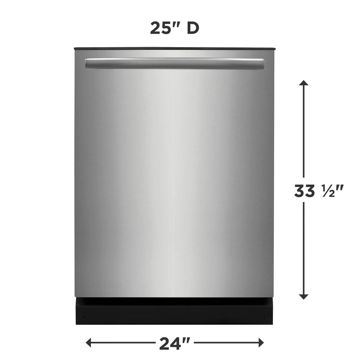 Frigidaire Gallery GDHH4527AF dishwasher – dimensions diagram