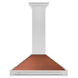 ZLINE 36 in. Convertible Fingerprint Resistant DuraSnow® Stainless Steel Range Hood with Copper Shell and Stainless Steel Handle (KB4SNX-C-36) - (KB4SNXC36) -
