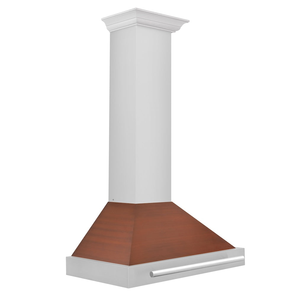 ZLINE 30 in. Convertible Stainless Steel Range Hood with Copper Shell and Stainless Steel Handle (KB4STX-C-30) - (KB4STXC30) -