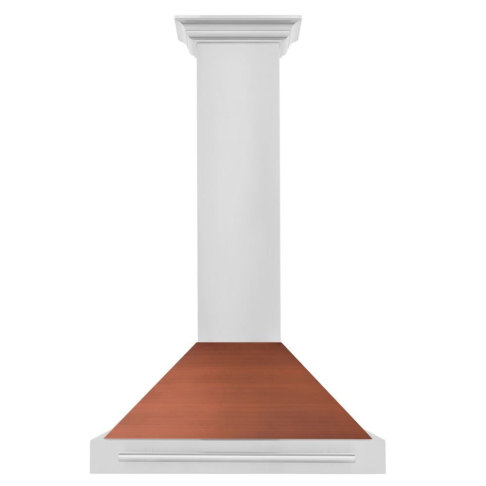 ZLINE 30 in. Convertible Stainless Steel Range Hood with Copper Shell and Stainless Steel Handle (KB4STX-C-30) - (KB4STXC30) -