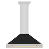 Autograph Edition 36 in. Convertible Stainless Steel Range Hood with Black Matte Shell and Accent Handle - (KB4STZBLM36CB) -
