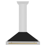 Autograph Edition 36 in. Convertible Stainless Steel Range Hood with Black Matte Shell and Accent Handle - (KB4STZBLM36G) -