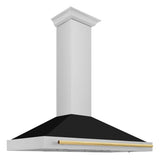 Autograph Edition 48 in. Convertible Stainless Steel Range Hood with Black Matte Shell and Accent Handle - (KB4STZBLM48G) -