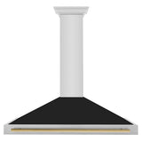 Autograph Edition 48 in. Convertible Stainless Steel Range Hood with Black Matte Shell and Accent Handle - (KB4STZBLM48G) -