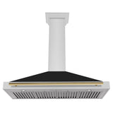 Autograph Edition 48 in. Convertible Stainless Steel Range Hood with Black Matte Shell and Accent Handle - (KB4STZBLM48G) -