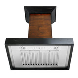 30" Ducted Wooden Wall Mount Range Hood with Remote Motor - 30 Inch - (KBARRS30400) -