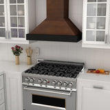 30" Ducted Wooden Wall Mount Range Hood with Remote Motor - 30 Inch - (KBARRS30400) -