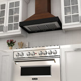 30" Ducted Wooden Wall Mount Range Hood with Remote Motor - 30 Inch - (KBARRS30400) -