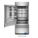 20.8 Cu. Ft. 36" Built-In Bottom Mount Refrigerator with Platinum Interior - (KBBL336SPS)