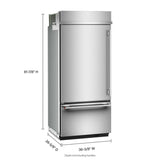 20.8 Cu. Ft. 36" Built-In Bottom Mount Refrigerator with Platinum Interior - (KBBL336SPS)