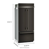 20.8 Cu. Ft. 36" Built-In French Door Bottom Mount Refrigerator with Platinum Interior - (KBFN536SBE)