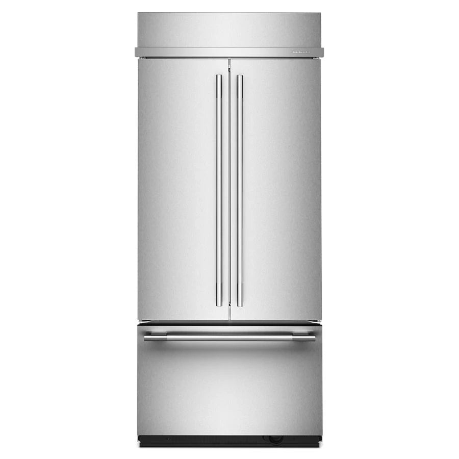 20.8 Cu. Ft. 36" Built-In French Door Bottom Mount Refrigerator with Platinum Interior - (KBFN536SPS)