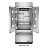 20.8 Cu. Ft. 36" Built-In French Door Bottom Mount Refrigerator with Platinum Interior - (KBFN536SPS)