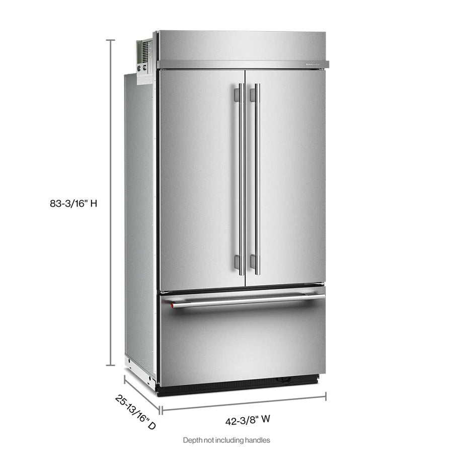 24.2 Cu. Ft. 42" Built-In French Door Bottom Mount Refrigerator with Platinum Interior - (KBFN542SPS)