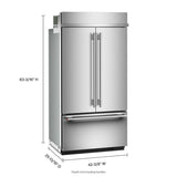 24.2 Cu. Ft. 42" Built-In French Door Bottom Mount Refrigerator with Platinum Interior - (KBFN542SPS)