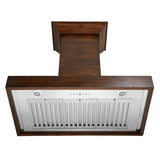 30" Ducted Wooden Wall Mount Range Hood with Remote Motor - (KBRRRD30) -