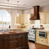 30" Ducted Wooden Wall Mount Range Hood with Remote Motor - (KBRRRD30) -