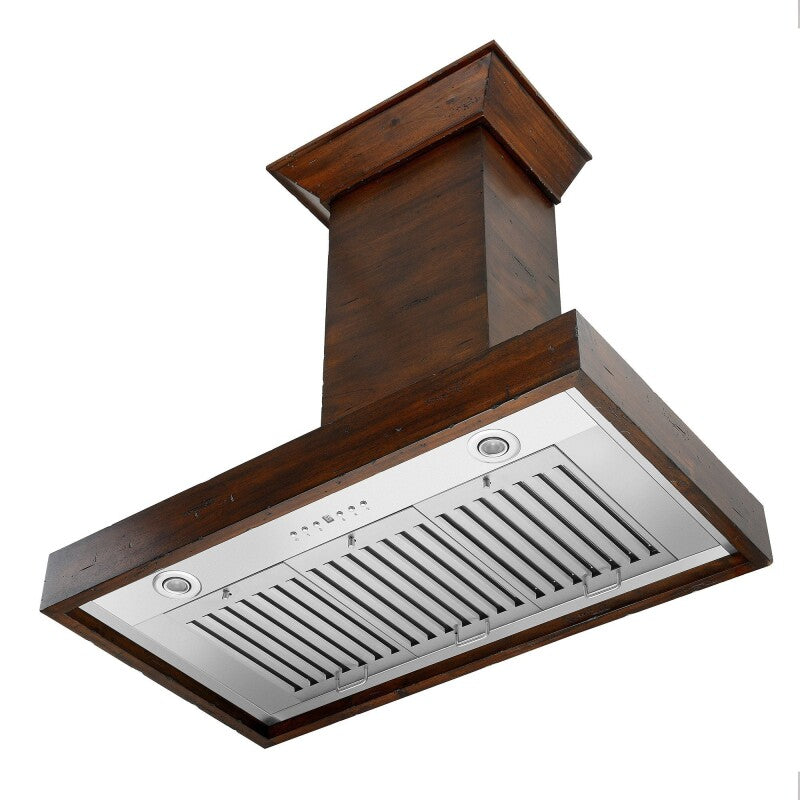 30" Ducted Wooden Wall Mount Range Hood with Remote Motor - (KBRRRS30400) -